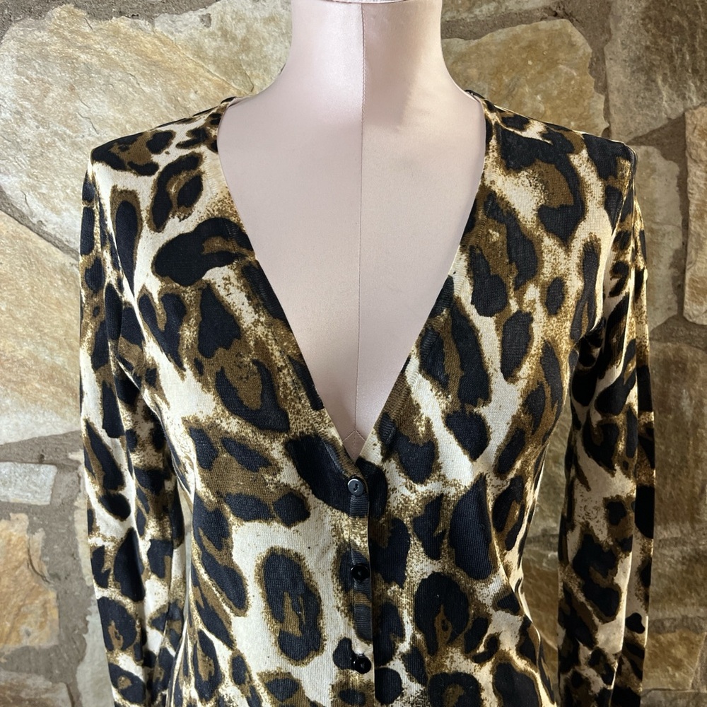 Grace Elements Leopard Print Button Down Cardigan - image 5